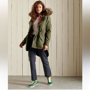 SAM S13/NYC Women's Army Sherpa Lined Parka with Faux Fur Hood